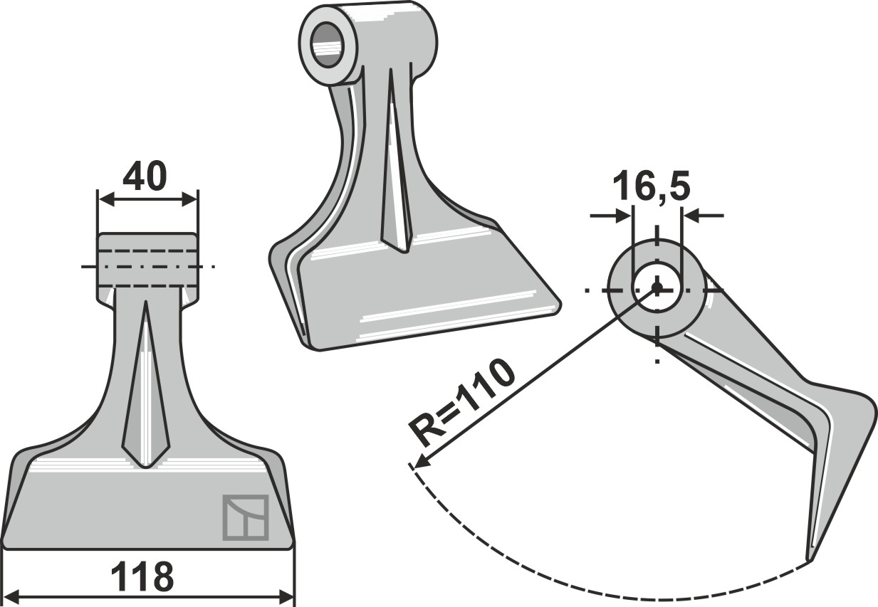 Hammerschlegel 118x40 mm, passend für Maschio, Gaspardo und mehr