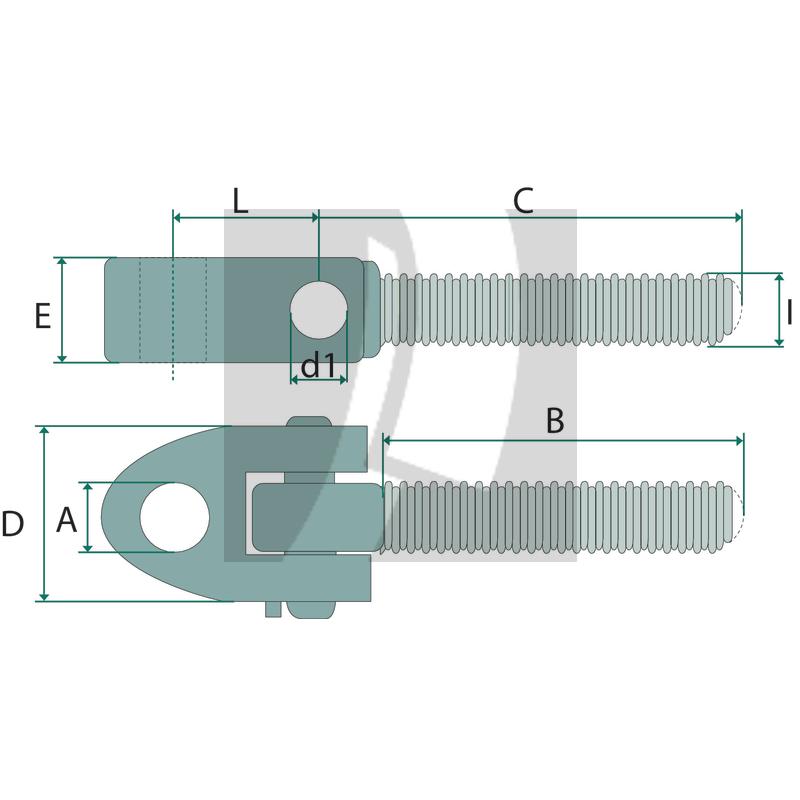 Gabelgelenkkopf Rechtsgewinde M30 x 3,5 mm Gabelgelenkkopf Rechtsgewinde M30 x 3,5 mm