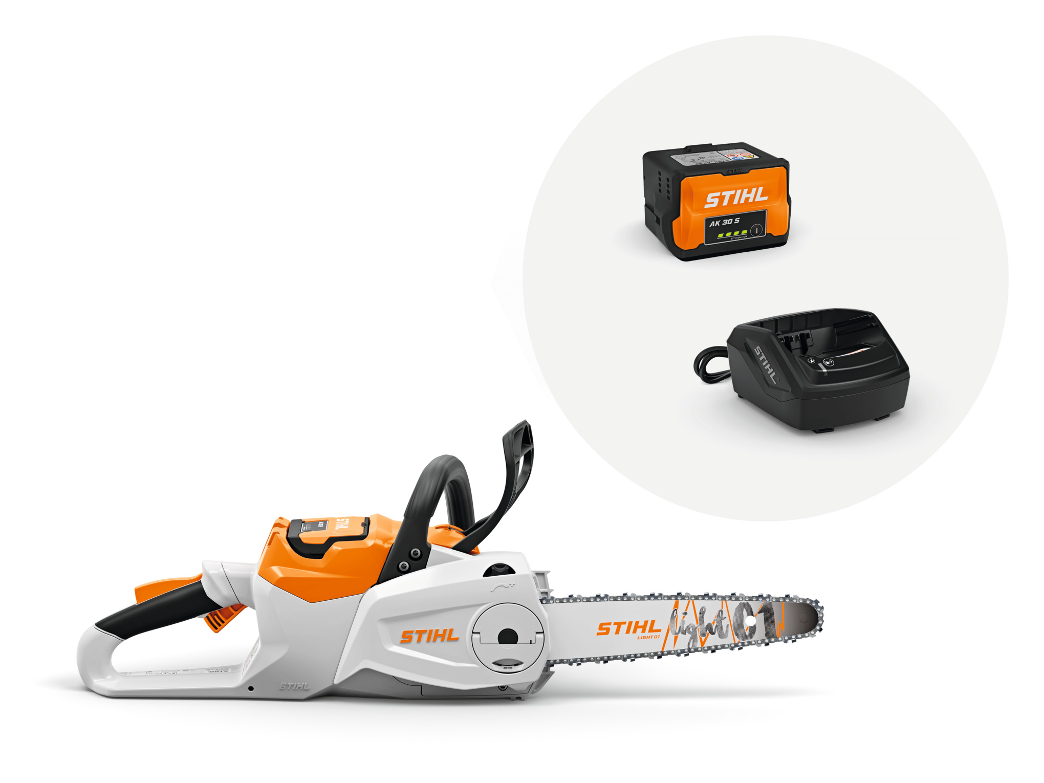 STIHL Akku-Kettensäge MSA 80 C-B mit Akku AK 30 S und Ladegerät AL 101