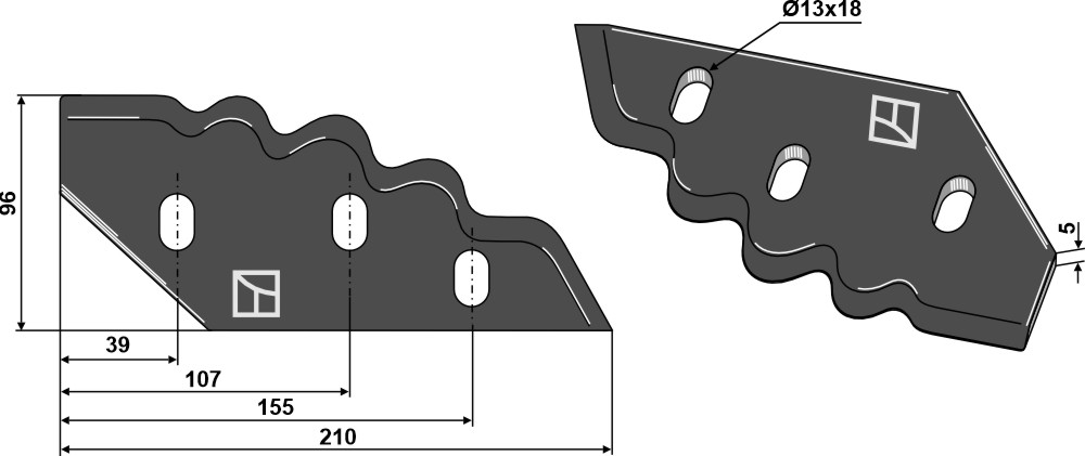 Messer für Futtermischwagen, rechts, passend für Sgariboldi