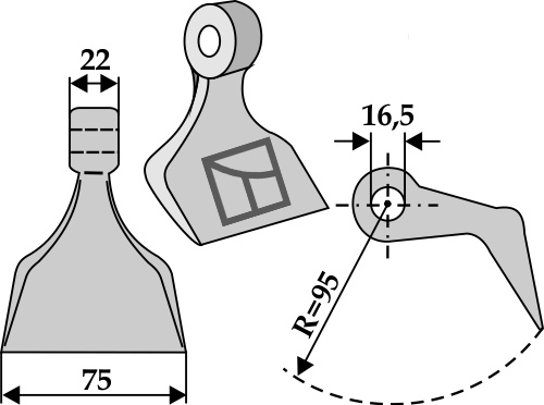 Hammerschlegel 75x22 mm - LS-Ausführung, passend für HMF FREI, M.E.A.A.T. und mehr