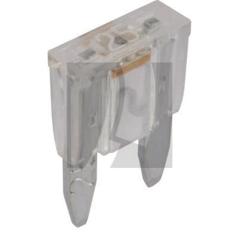 GRANIT Flachstecksicherungen, Mini, mit Warnlic 32 V max. / 25 A | weiß | VPE 10 | Blister