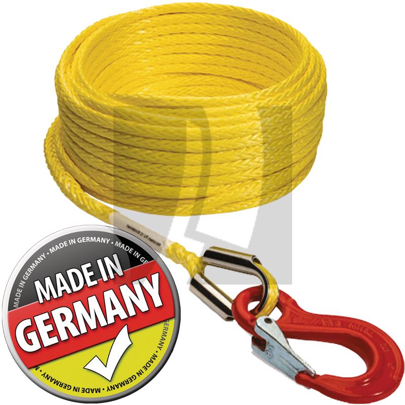 GRANIT Novoleen-Windenseil mit hochfestem Sicherheitshaken, 6 mm, 15 m