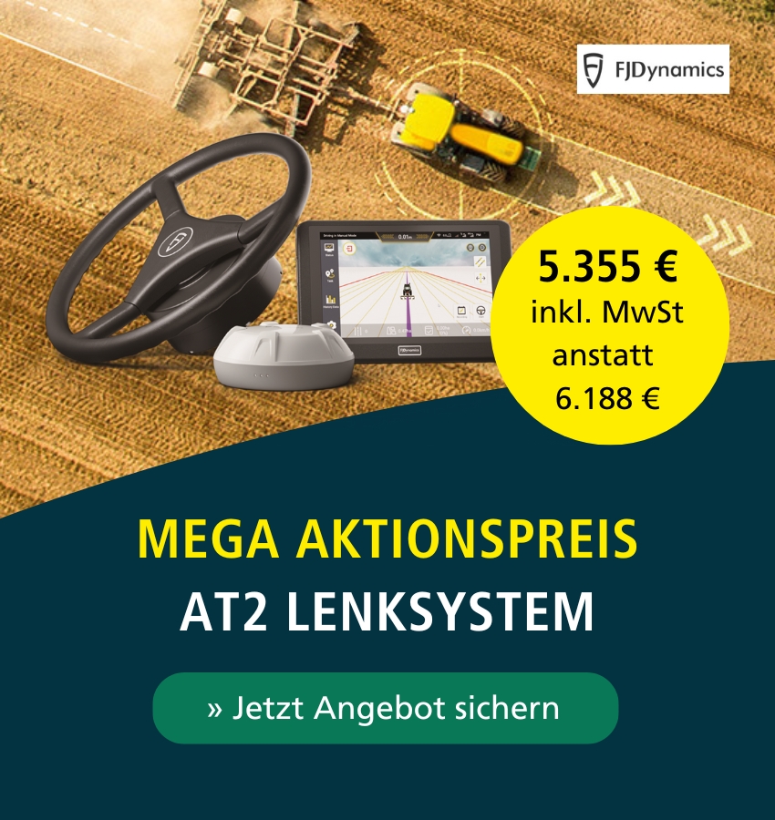 Banner mit Aktionsangebot für das FJDynamics Lenksystem – jetzt zum Vorteilspreis sichern.