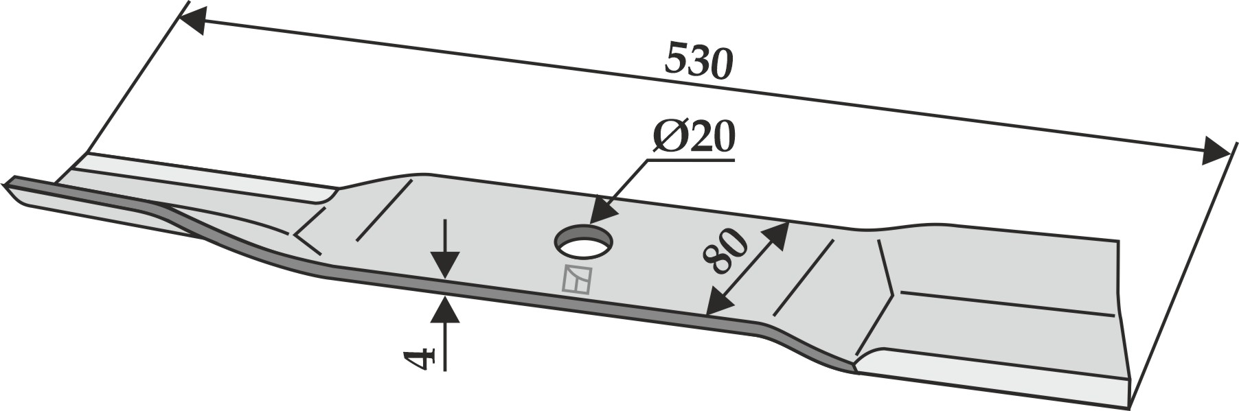 Mähermesser 530 mm, passend für AS Motor