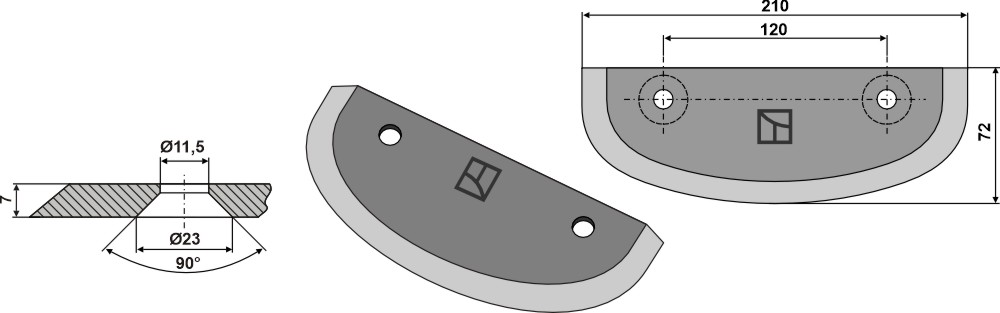 Messer für Futtermischwagen, passend für Logifeed & R.M.H.
