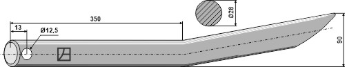 Greiferzinken 550 mm, passend für Mailleux