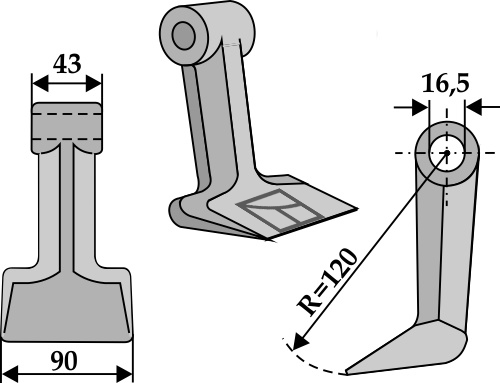 Hammerschlegel 90x43 mm, passend für Falc