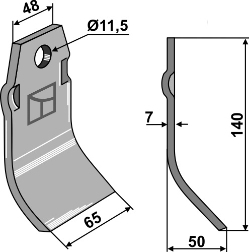 Klinge 140x65 mm, passend für Spragelse-Mica