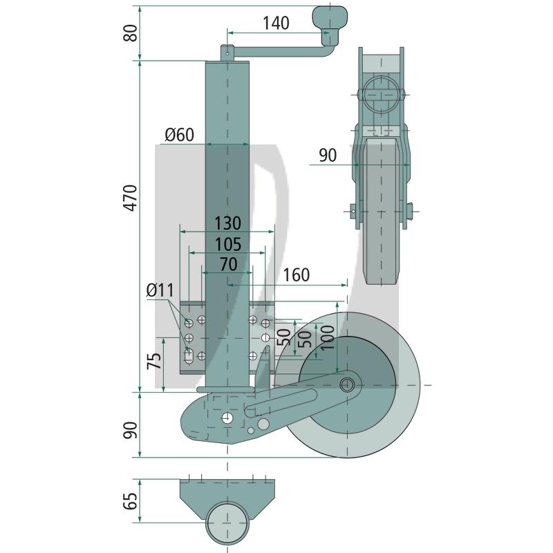 Stützrad klappbar Stützrad klappbar