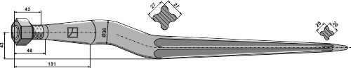 Silozinken 900 mm, passend für Weidemann