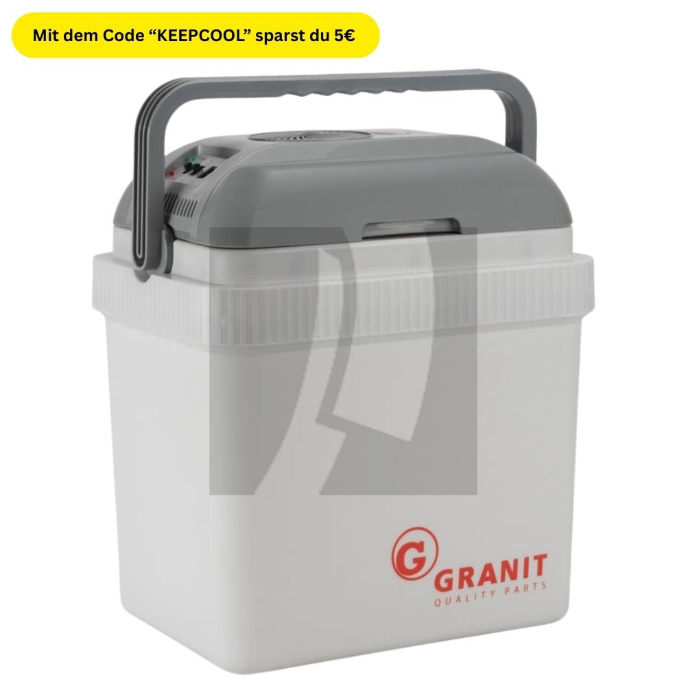 GRANIT Kühlbox "Die Große" mit Kühl- & Wärmfunktion | 12 / 230 V | 24 ltr. | passend für 1,5 ltr. Flaschen