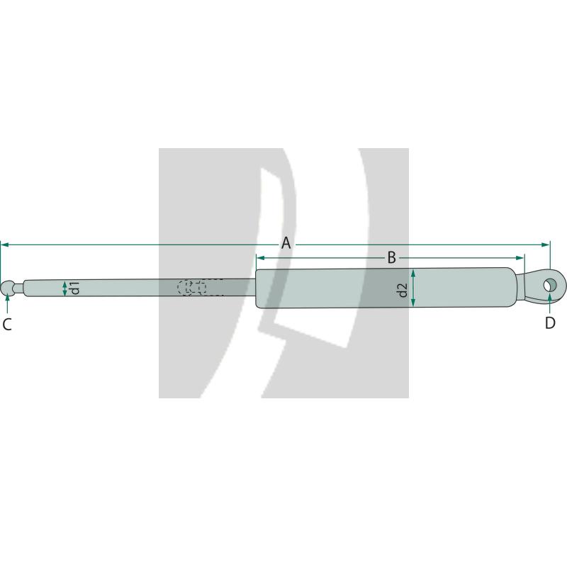 Gasdruckdämpfer 255 mm Gasdruckdämpfer 255 mm