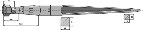Schwerlastzinken 1400 mm, passend für Bressel & Lade