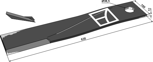 Mähermesser 630 mm - links, passend für Strom und Bednar