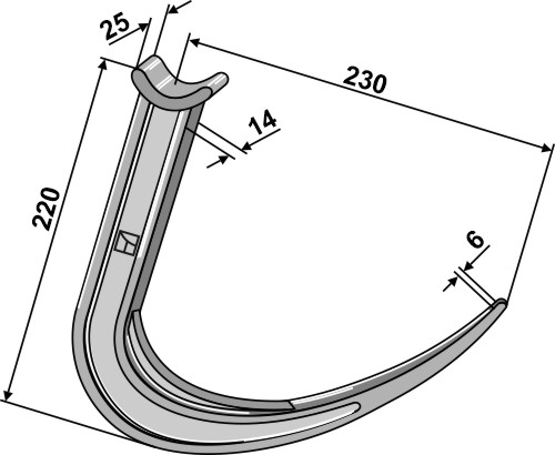 Greiferzinken 230 mm