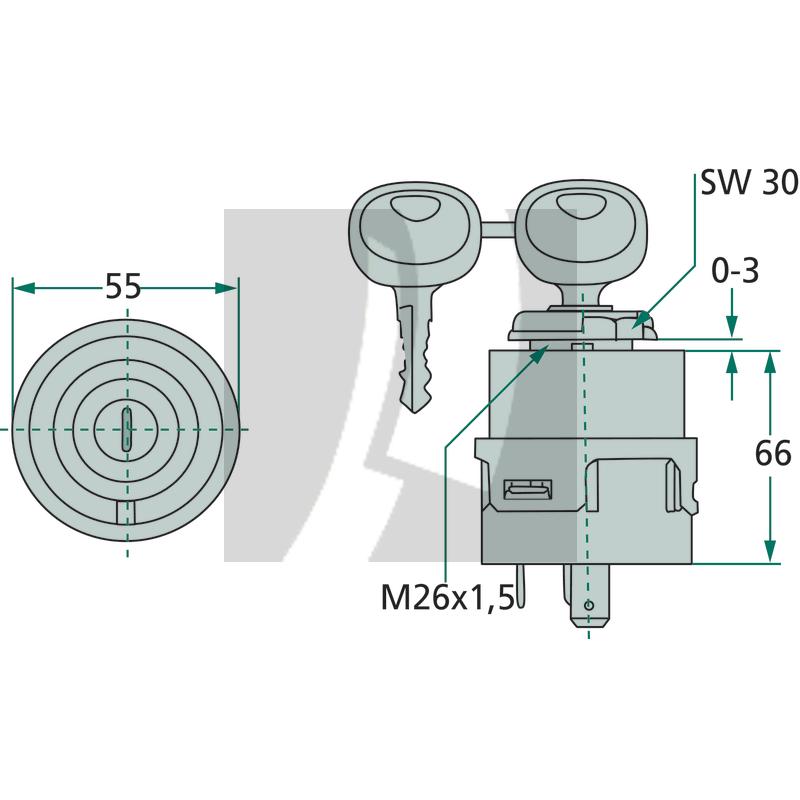 GRANIT Glühanlassschalter 12 V / 24 V