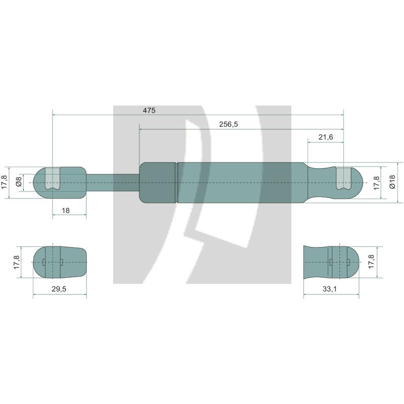 Stabilus Gasdruckdämpfer 475 mm 