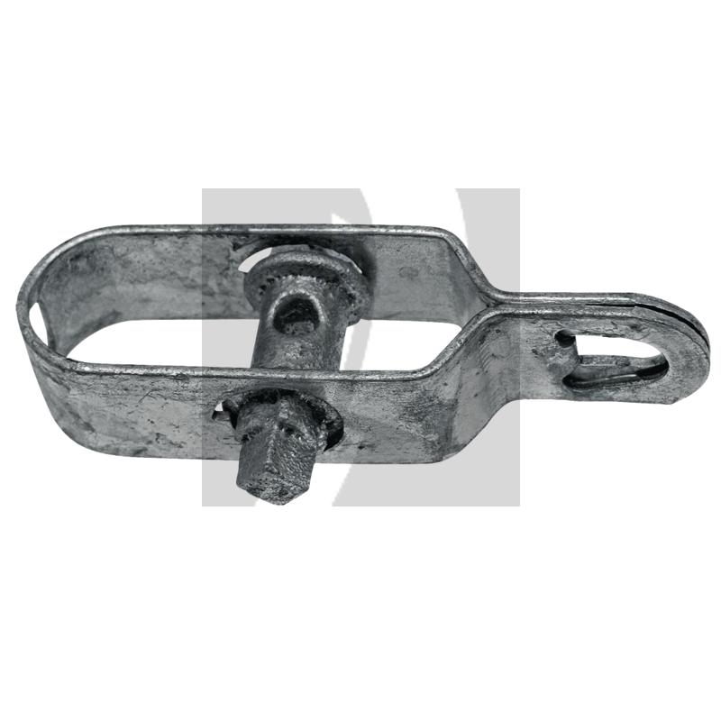 Drahtspanner aus Bandeisen, verzinkt, ohne Schlüssel, Länge = 100 mm