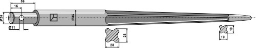 Zinken für Frontlader 1400 mm, passend für Mailleux