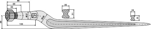 Silozinken 810 mm, passend für Stoll