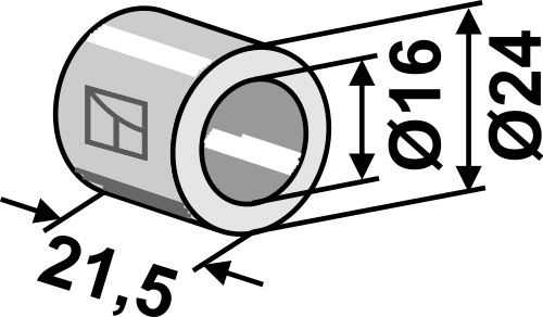 Buchse 21,5x16x24, passend für Bomford