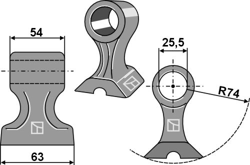 Hammerschlegel 63x54 mm, passend für Berti