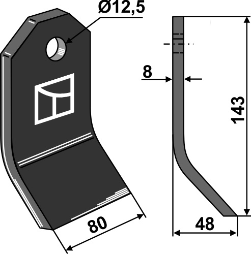 Schlegel 142x80 mm, passend für OMARV