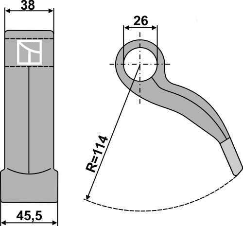Hammerschlegel 45,5x38 mm, passend für Twose, Bomford und mehr