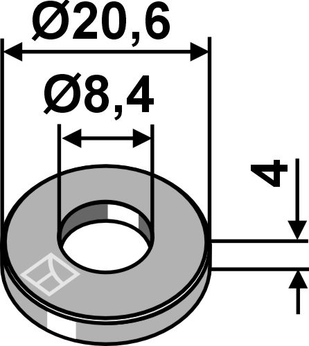 Unterlegscheibe 20,6x4x8,4 - DIN7349, passend für Bergmann