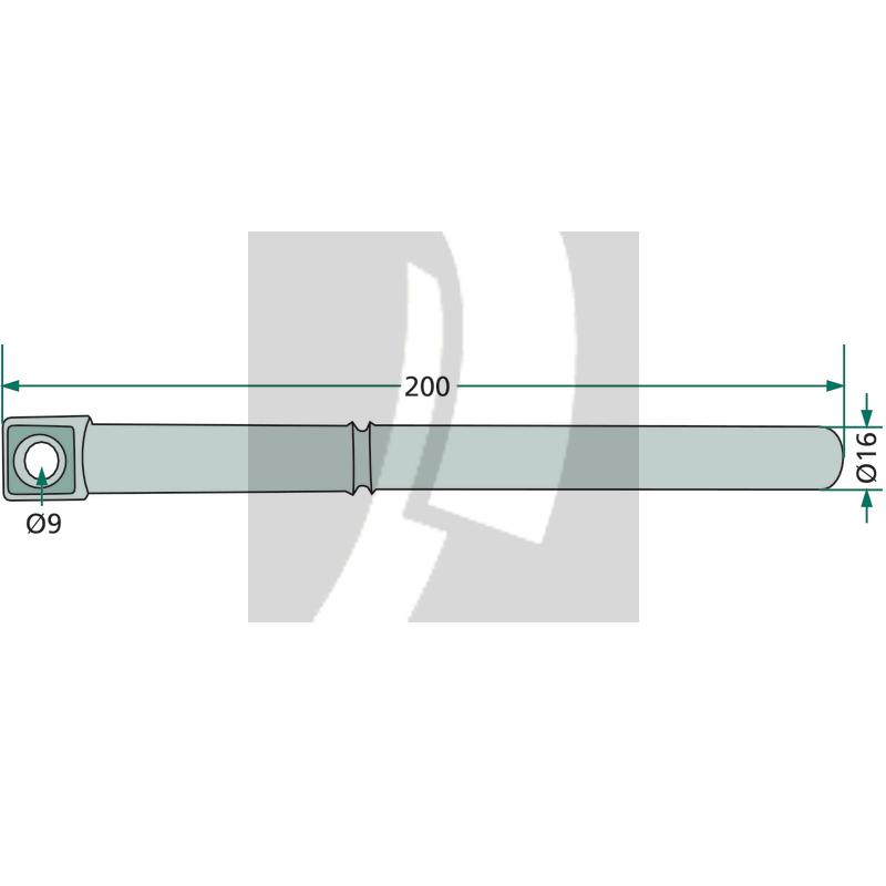 Einzugsfinger neue Ausführung, Ø 16 x 200 mm John Deere