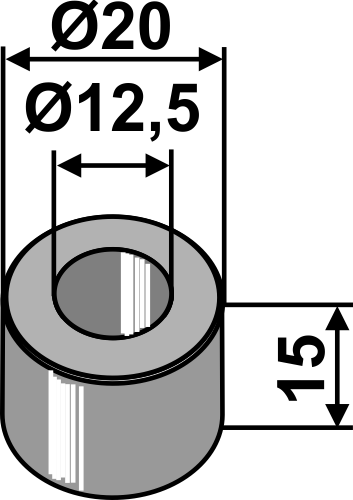 Buchse 15x12,5x20, passend für Dücker