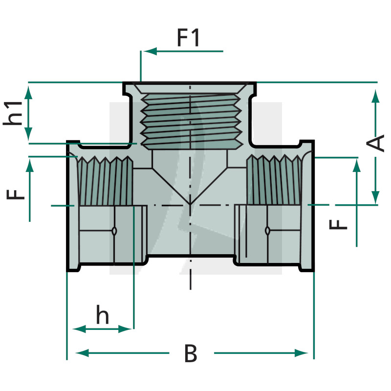 T-Stück 3 x IG 1"