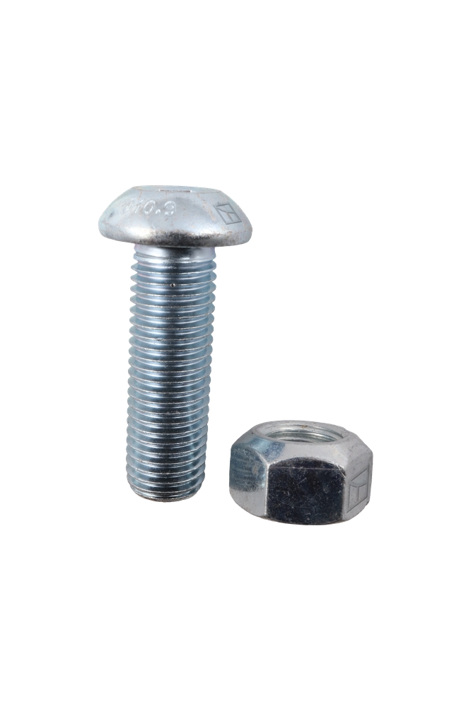 Flachrundschraube M16x2x50 mit Innensechskant und Sicherungsmutter