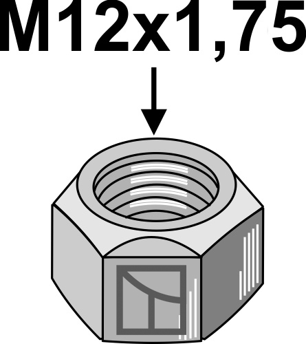 Sicherungsmutter - M12 - 10.9, passend für Lemken und Perfect
