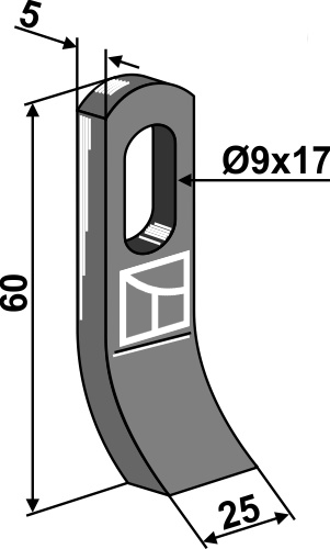 Schlegel 60x25 mm, passend für Bomford, Mc Connel und mehr