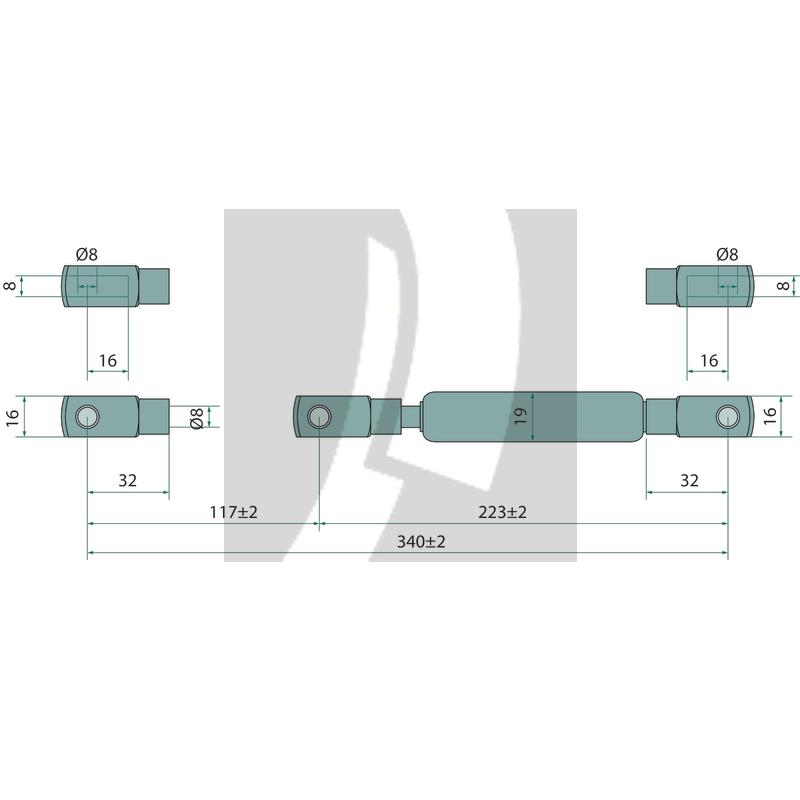 Stabilus Gasdruckdämpfer 340 mm  fürWirtgen