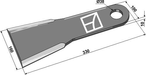 Messer 330 mm, passend für Spearhead