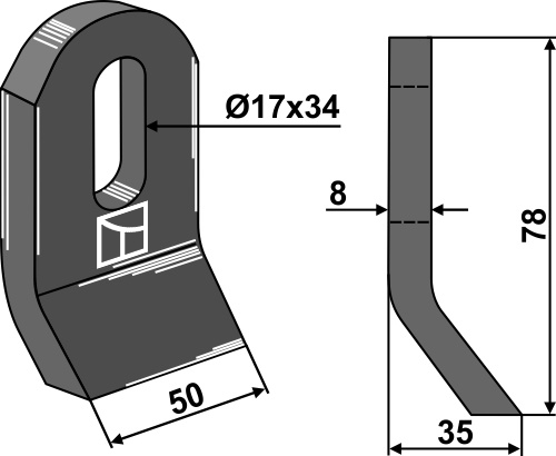 Schlegel 78x50 mm, passend für Zappator und Agrimaster