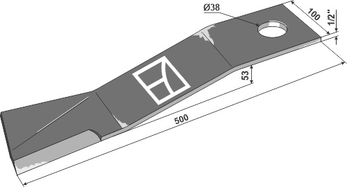 Mähermesser 500 mm - links, passend für Mc Connel