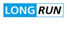 LONGRUN Logo: Moderner, klarer Schriftzug in Großbuchstaben – steht für robuste und innovative Lösungen in der Landtechnik.