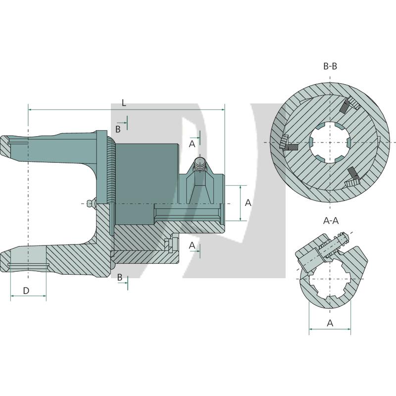 ROTARO Freilaufkupplung R90 1 3/8" 6 Zähne rechts