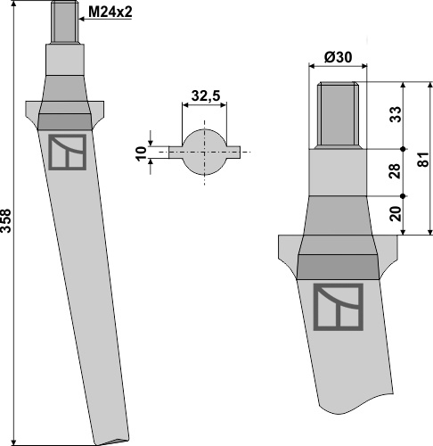 Kreiseleggenzinken 358 mm, passend für Remac