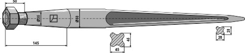 Schwerlastzinken 1010 mm, passend für Strautmann