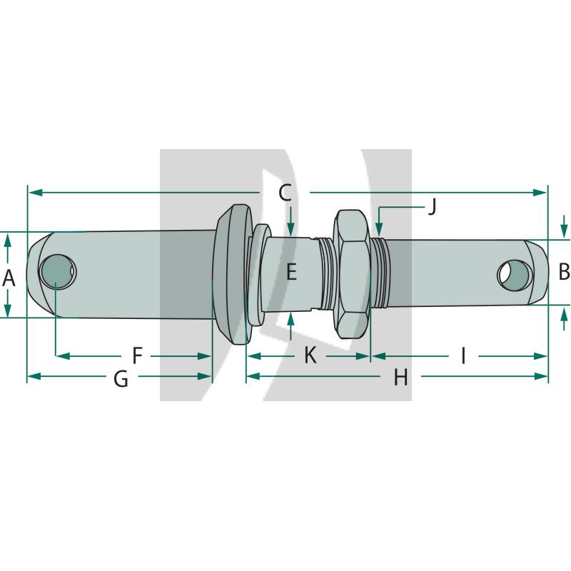 Unterlenkerbolzen  210 mm