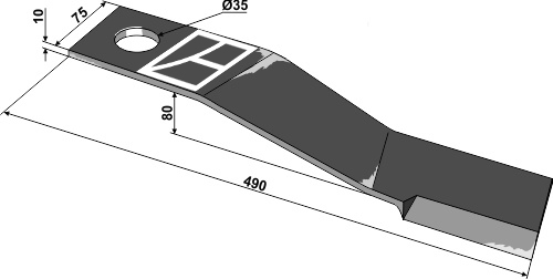 Mähermesser 490 mm - rechts, passend für Mc Connel