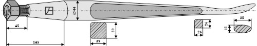 Löffelzinken 1250 mm