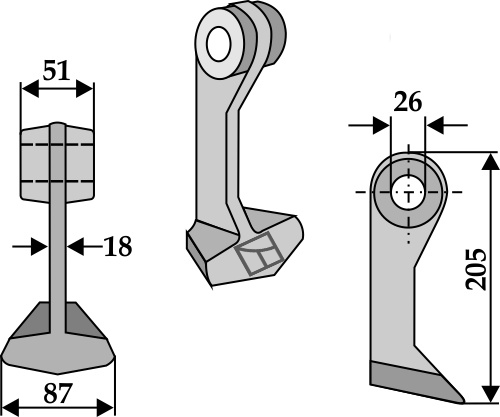 Hammerschlegel 87x51 mm, passend für Nobili