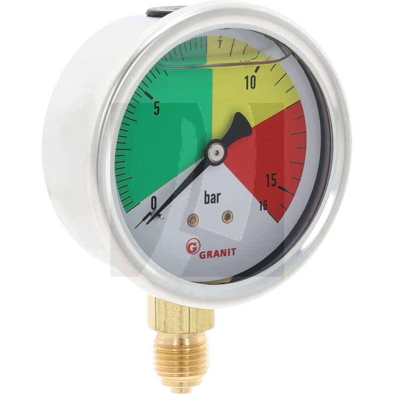Manometer Ø63mm 0-16 bar unten 1/4" Standard