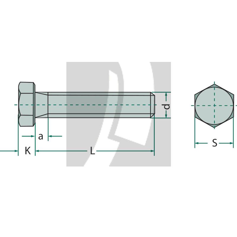 Sechskantschraube 5/16"UNCx15,88 DIN 933